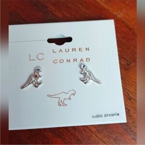 Lauren Conrad Dinosaur Earrings with Blue Accents